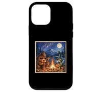 Funny Bigfoot Camping Alien Nessie Sasquatch Campfire Art Coque pour iPhone 12 Mini