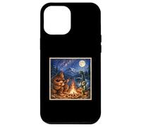 Funny Bigfoot Camping Alien Nessie Sasquatch Campfire Art Coque pour iPhone 12 Pro Max
