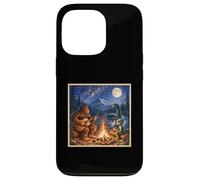 Funny Bigfoot Camping Alien Nessie Sasquatch Campfire Art Coque pour iPhone 13 Pro