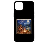 Funny Bigfoot Camping Alien Nessie Sasquatch Campfire Art Coque pour iPhone 14 Plus