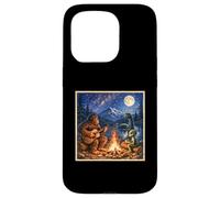 Funny Bigfoot Camping Alien Nessie Sasquatch Campfire Art Coque pour iPhone 15 Pro