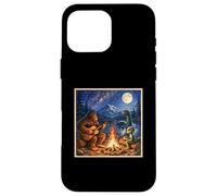 Funny Bigfoot Camping Alien Nessie Sasquatch Campfire Art Coque pour iPhone 16 Pro Max