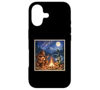 Funny Bigfoot Camping Alien Nessie Sasquatch Campfire Art Coque pour iPhone 17