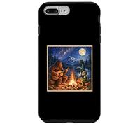 Funny Bigfoot Camping Alien Nessie Sasquatch Campfire Art Coque pour iPhone 7 Plus/8 Plus