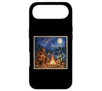 Funny Bigfoot Camping Alien Nessie Sasquatch Campfire Art Coque pour iPhone Air