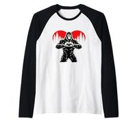 Funny Bigfoot in Love Heart Happy Valentine's Day Manche Raglan