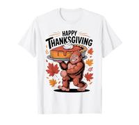 Funny Bigfoot Pumpkin Pie Happy Thanksgiving Humor T-Shirt