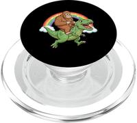 Funny Bigfoot Riding T Rex Dinosaure Arc-en-Ciel Sasquatch Trex PopSockets PopGrip pour MagSafe