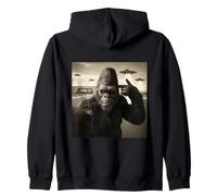 Funny Bigfoot Selfie Adventure UFOs Encounter Area 51 Sweat à Capuche