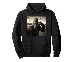 Funny Bigfoot Selfie Adventure UFOs Encounter Area 51 Sweat à Capuche