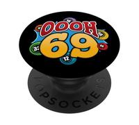 Funny Bingo Player Ohh 69 Caller Game Night Gambling Gambler PopSockets PopGrip Adhésif