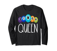 Funny Bingo Queen Balles de Bingo pour Amateurs de Jeux de Bingo Manche Longue
