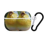 Funny Bird Coque pour AirPod Pro, coque rigide anti-rayures en polycarbonate avec porte-clés, accessoires pour AirPod Pro 2e/1ère coque pour homme et femme, style blanc