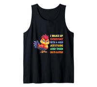 Funny Bird Grumpy Rooster Sarcastic Quote Chicken Humor Joke Débardeur