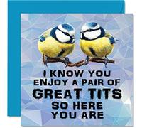 Funny Birthday Cards for Men - Great Pair - Rude Birthday Cards for Best Friend Dad Brother Son Uncle Grandad, 145mm x 145mm Banter Joke Humour Greeting Cards 18th 21st 30th 40th 50th 60th Bday Cards