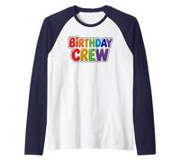 Funny Birthday Crew Boy Girl Candy Cheers to Plan 7-8 Manche Raglan