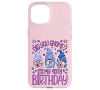 Funny Birthday Gnomes Did You GNOME Its My 40th Birthday Coque pour iPhone 15