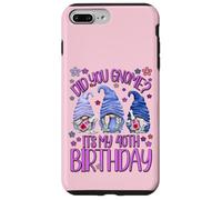 Funny Birthday Gnomes Did You GNOME Its My 40th Birthday Coque pour iPhone 7 Plus/8 Plus
