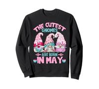 Funny Birthday Gnomes for Women and Grandma Who Born in May Sweatshirt