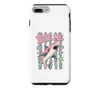 Funny Bite Me Pink Shark Pastel Beach Summer Humour Coque pour iPhone 7 Plus/8 Plus
