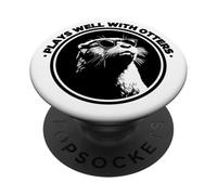 Funny Black Logo Sunglasses Plays Well with Otters Lover PopSockets PopGrip Adhésif