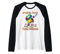 Funny Blocks Bricks Master Builder Dabbing Since Childhood Manche Raglan