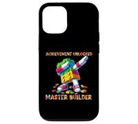 Funny Blocks Bricks Toy Achievement Unlocked Master Builder Coque pour iPhone 12/12 Pro