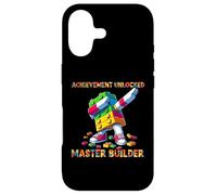 Funny Blocks Bricks Toy Achievement Unlocked Master Builder Coque pour iPhone 17