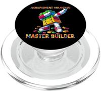 Funny Blocks Bricks Toy Achievement Unlocked Master Builder PopSockets PopGrip pour MagSafe