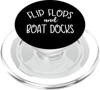 Funny Boat Captain Pontoon Tongs de Bateau PopSockets PopGrip pour MagSafe