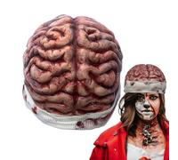 Funny Bonnet avec cerveau - Coiffure pour costume d'Halloween, chapeau en trois dimensions, incroyable accessoire de fête au design d'horreur, accessoire pour photo Cosplay, confortable fit un