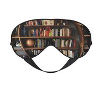 Funny Book Shelf Collection and Ladder Print Women Men Double-Face Adjustable Strap Eyeshade Sleep Travel Relax Masque Occultant pour les Yeux