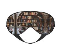 Funny Book Shelters Collection and Ladder Print Soft Eye Mask/Sleep Eye Mask/Blackout Eye Mask, Suitable for Voyage/Bureau/Yoga/Sieste