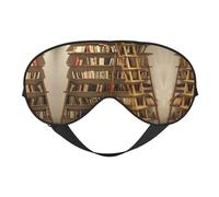 Funny Book Shelters Collection and Ladder Print Soft Eye Mask/Sleep Eye Mask/Blackout Eye Mask, Suitable for Voyage/Bureau/Yoga/Sieste