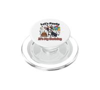 Funny Boston Terrier Birthday Party Pet Bday Matching Tee PopSockets PopGrip pour MagSafe