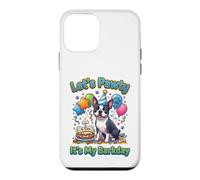 Funny Boston Terrier Fête d’Anniversaire Pet Bday Matching Coque pour iPhone 12 Mini
