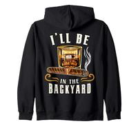 Funny Bourbon Cigar Backyard Fumer Boire Amant De Whisky Sweat à Capuche