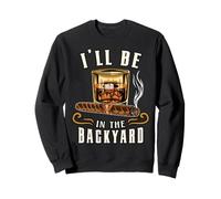 Funny Bourbon Cigar Backyard Fumer Boire Amant De Whisky Sweatshirt