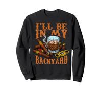 Funny Bourbon Cigar Backyard Fumer Boire Amant De Whisky Sweatshirt
