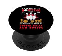 Funny Bowling Player I'd be Great at Bowling Ten Pin Bowler PopSockets PopGrip Adhésif