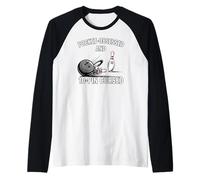 Funny Bowling Pocket Obsessed 10 Pin Cursed Bowler Manche Raglan