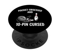 Funny Bowling Pocket Obsessed 10 Pin Cursed Bowler PopSockets PopGrip Adhésif