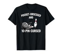 Funny Bowling Pocket Obsessed 10 Pin Cursed Bowler T-Shirt