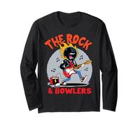 Funny Bowling The Rock and Bowlers Player Guitar Music Lover Manche Longue
