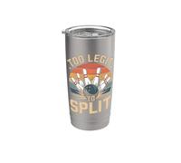 Funny Bowling Too Legit To Split Retro Gobelet isotherme en acier inoxydable double paroi