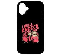Funny Boxer Knock You Out Gants de Boxe I Will Knock You Out Coque pour iPhone 16 Plus