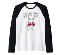 Funny Boxing Rabbit Tall Enough As for Shins Sarcastic Bunny Manche Raglan