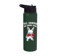 Funny Boxing Rabbit Tall Enough As for Shins Sarcastic Bunny Stainless Steel Insulated Water Bottle