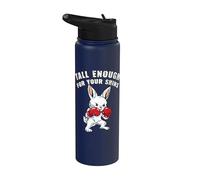 Funny Boxing Rabbit Tall Enough As for Shins Sarcastic Bunny Stainless Steel Insulated Water Bottle