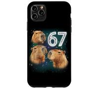 Funny Boys Girls 67 Meme Capybara Howling at The Moon 6 7 Coque pour iPhone 11 Pro Max